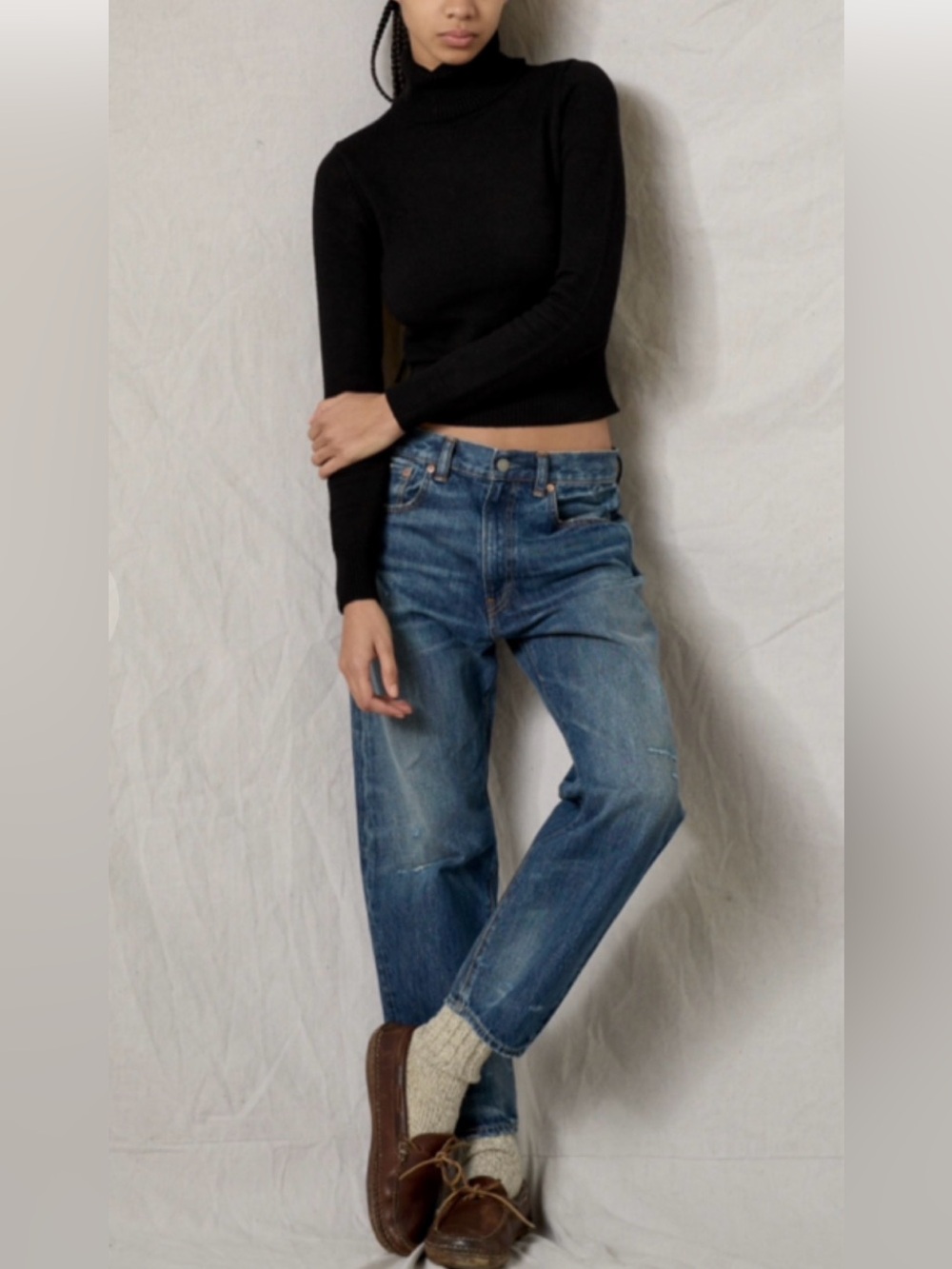 Denimist The Lucy Boyfriend Jean Distressed Eldon Wash With Rips SZ 27 Blue